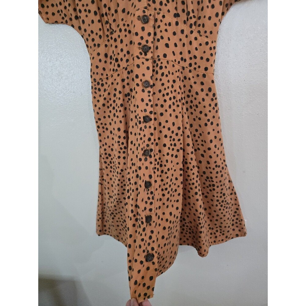 Marine Layer Camilla Cheetah Print A-Line Mini Dress Size M Tencell Lyocell - Picture 6 of 13